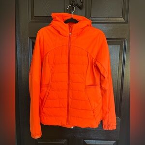 Lululemon Down For It All Jacket Orange Size 12